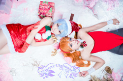 cosplay-soul:  Rei Ayanami & Asuka Langley