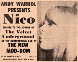 psychedelicway:  Nico “singing to the sounds