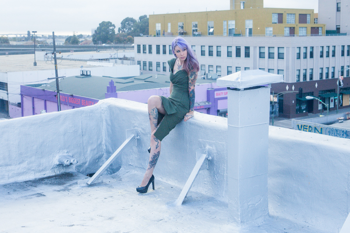 Krysta Kaos on her rooftop in Oakland, photos by me (theresa manchester)