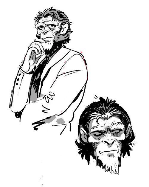 I always really, really, really wanted to have an ape character and finally, I gathered myself to ma