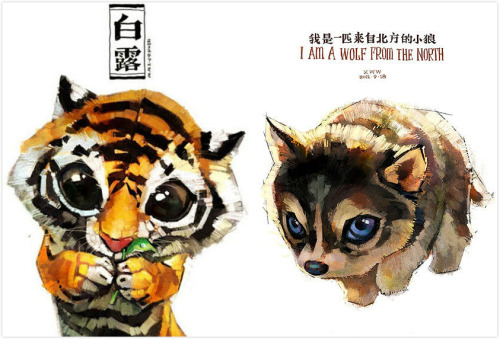 Art by Chinese illustrator 雪娃娃 Xue Wawa. Super cute.