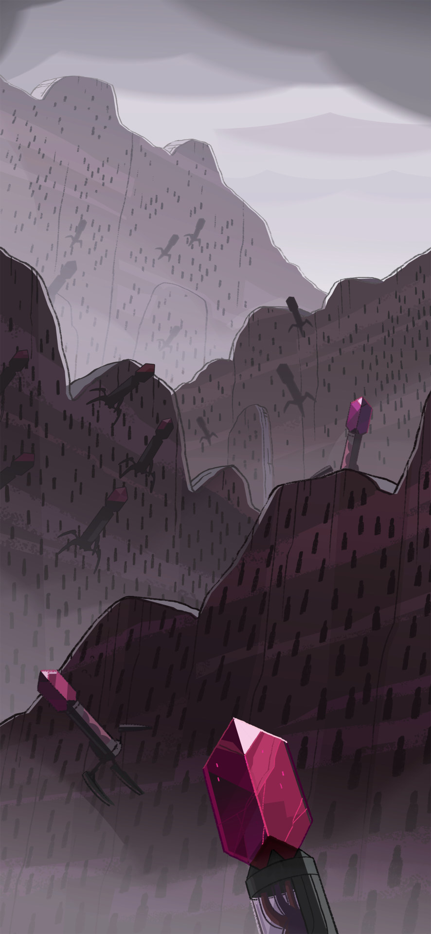 A selection of Backgrounds from the Steven Universe episode: Keeping It TogetherArt