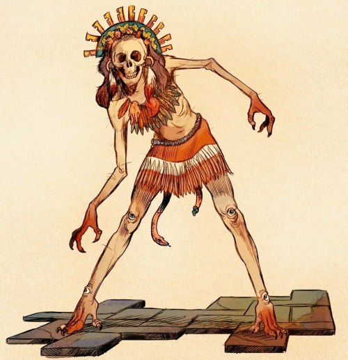 krodhavighnantaka:mortem-et-necromantia:TZITZIMIMEIn Aztec mythology,  is a deity associated with st