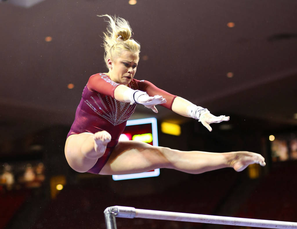 usagymnastics:  McKenzie Wofford (Oklahoma) 2/7/16 vs. West Virginia (x) 