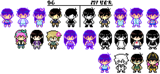 Lazy_appearance alt account — Omori AU sprites I made as a gift for someone.