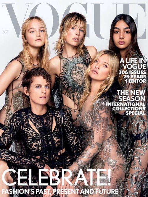  UK VOGUE SEPTEMBER 2017 : KATE, STELLA, EDIE, JEAN & NORA BY MARIO TESTINO 