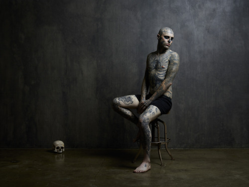 im-the-voodoo-child:  Photoshoot of Rick Genest aka Zombie Boy by Joey Lawrence for Rebel Ink Magazine (March 2013) 