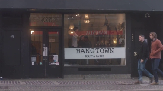 perfackles:  I was curious to know if Bangtown was a real shop in 13x08: And pausing it could see “Ramada” in the reflection so used this to go google street searching through Vancouver downtown. Turns out, it is real! (found at this location