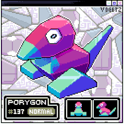 vdeetz:I’m gonna try and make a set of Porygons based on their move ‘conversion’ where they become different types!!! I thought it’d take too long to work on a group of em to post, so i thought i’d post them one at a time and then compile a