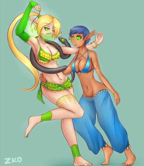 missbunnybun:  lewd-zko:Hypnotized harem elves. These commissions spanned pretty much over a year so my art isn’t very consistent again, but hey it looks like I’m getting better All of my yes.