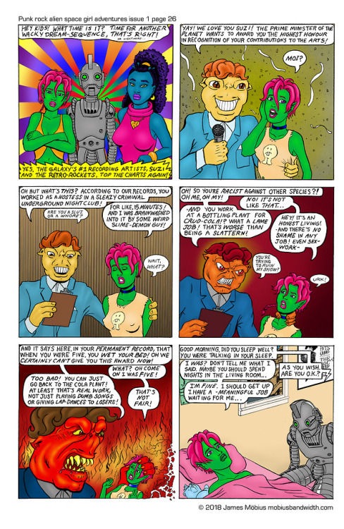 Punk rock alien space girl adventures issue 1 page 26Follow this comic on facebook: www.face