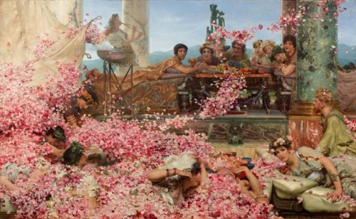 wildhorserunning: The Roses of Heliogabalus,1888, painting by Sir Lawrence Alma-Tadema. This paintin