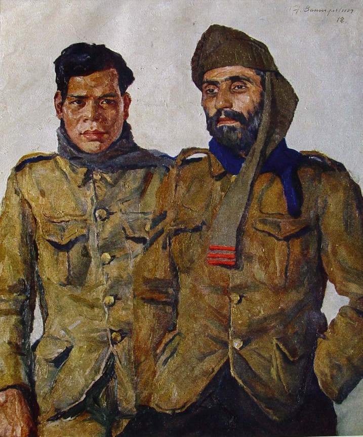   Portraits of soldiers first world war by Thomas Baumgartner (1892-1962)   