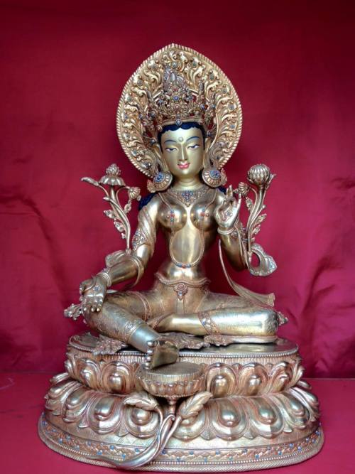 Sita Tara (Green Tara) newari bronze, Nepal