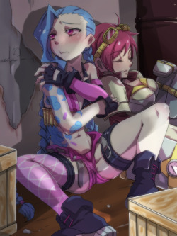 league-of-legends-sexy-girls:  Jinx and Vi