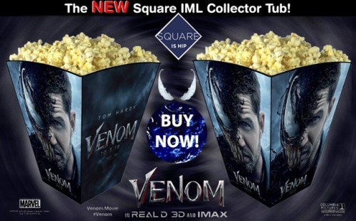 Marvel Comics Venom Movie Theater Exclusive 170 oz Popcorn Tub #2 
