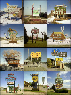 thetypologist:  Motel signs, 1979-1989. By