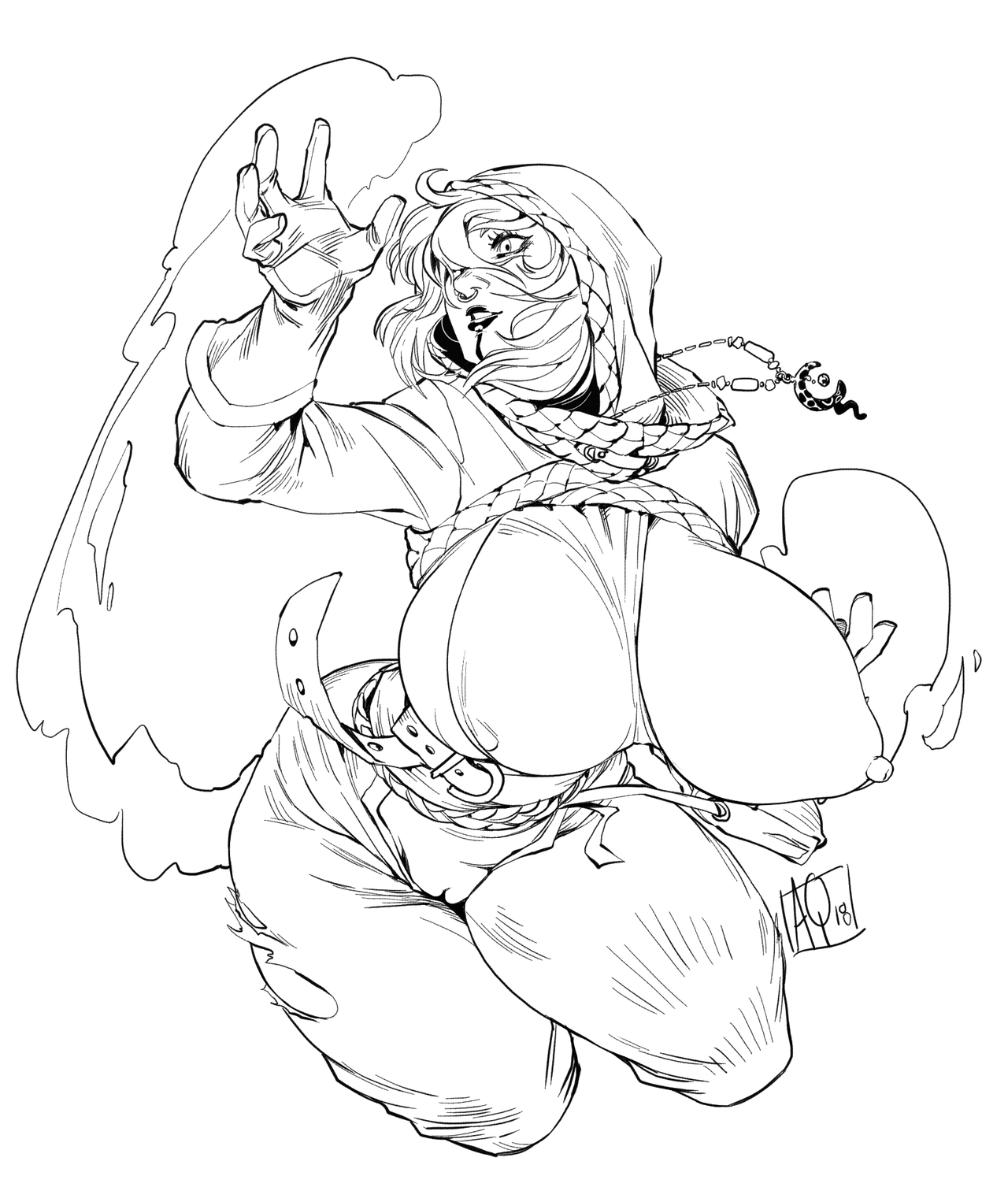 pornyguts:  warming up by drawing elaborate fantasy characters is a lot of fun