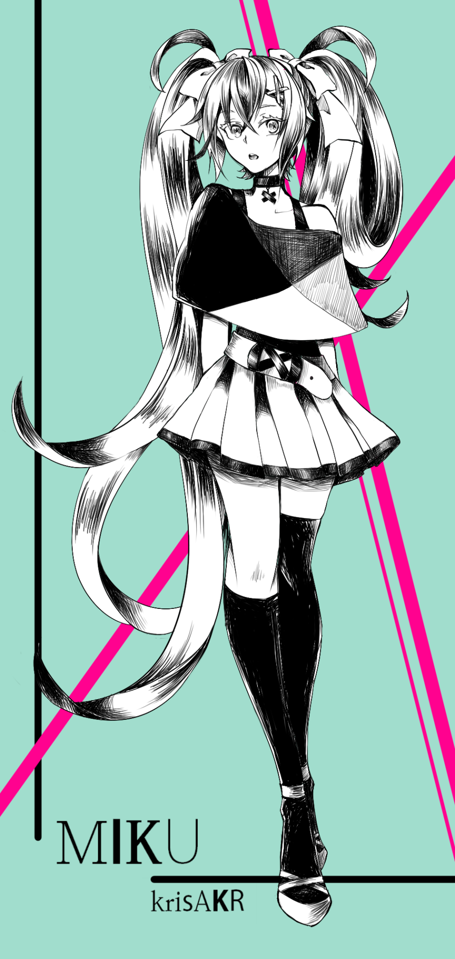 krisakr:  [Original Miku] Birthday Miku 2017 - Xit’s just my yearly thing to design