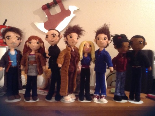 buffyann23:TEAM TARDIS finally complete including my own custom versions of Martha and Mickey who do