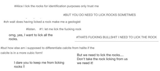 ifuckingloveminerals:  heir-of-gravity:  adventuresinchemistry:  adventuresinchemistry:  I think my favorite thing about that care and keeping of your scientist post is all the geologists getting salty in the tags about the fact that I jokingly said they