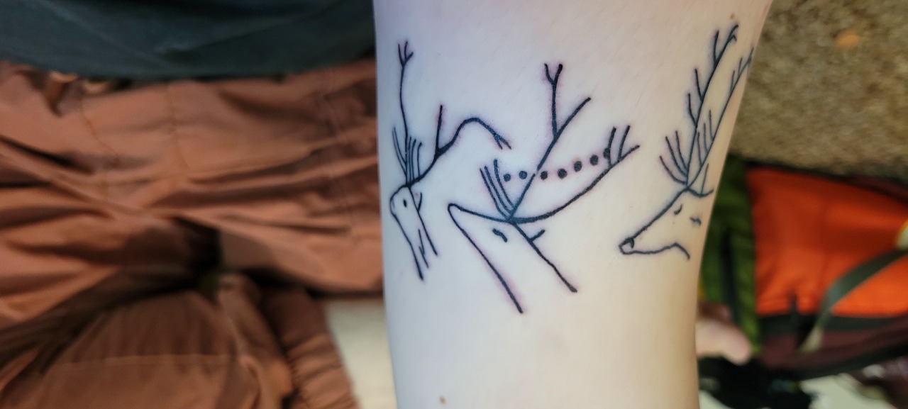 Stick and Poke Tattoo — Aquarius and Sagittarius constellation tattoos on...