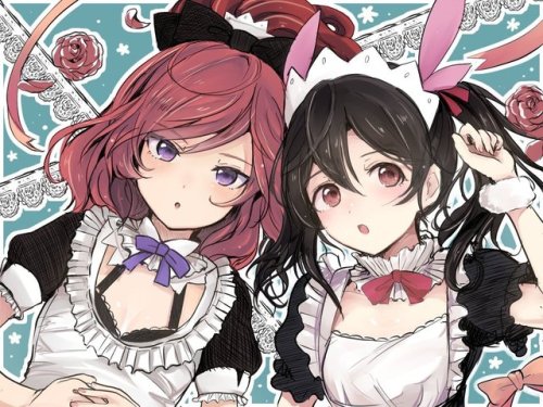 ✧･ﾟ: *✧ Cute Maids ✧ *:･ﾟ✧♡ Characters ♡ : Maki Nishikino ♥ Nico Yazawa♢ Anime ♢ : Love Live!