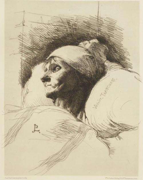 Tête d'étude.1877.Francois-Nicolas Chifflart.(1825-1901).Graveur.Art by Victoire Tranchant.