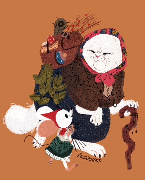 reimenaashelyee:Maybe one day I’ll get to make a kids picture book about this babushka witch cat and