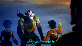 barissoffee:Zeb reunites with the Ghost Crew. Star Wars: Rebels // 2x16 The Honourable Ones.