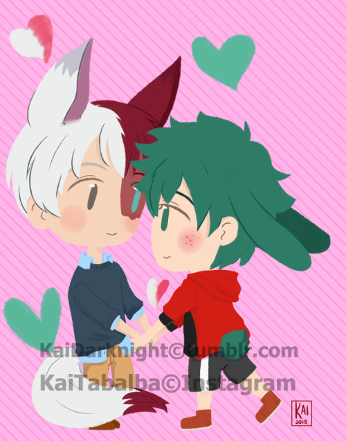 My very first TodoDeku fanart using my new Wacom pentablet! I should be working on my new Sterek or 