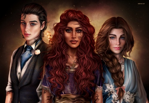 Three amazing characters to celebrate the release of the new shadowhunters’ book in march. Her