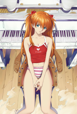 peterpayne:  Asuka by a piano. http://ift.tt/1LepZeF 