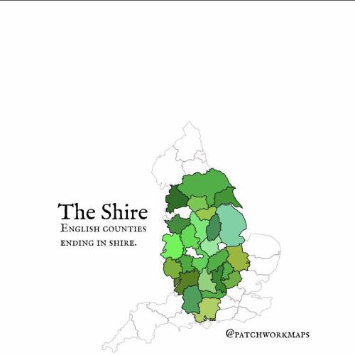 The Shire - English counties ending in “ shire “