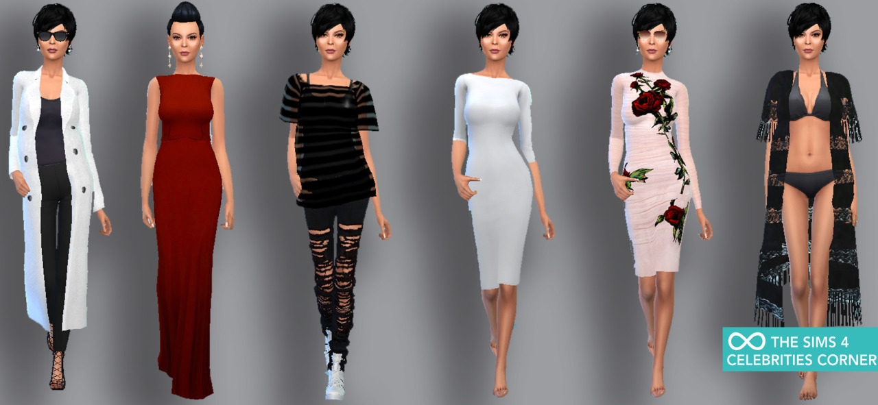 THE SIMS 4 CELEBRITIES CORNER - KRIS JENNER CC LIST