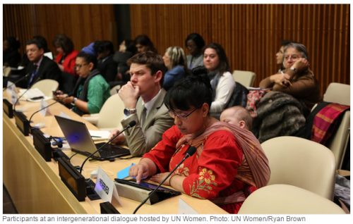 At UN, younger generation of gender equality activists say they are ready to play active role“