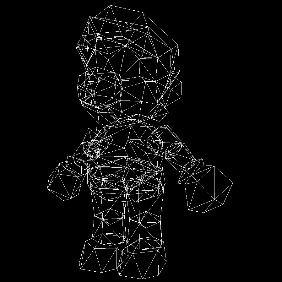 suppermariobroth:  Evolution of Mario’s model complexity. Top: Super Mario 64,