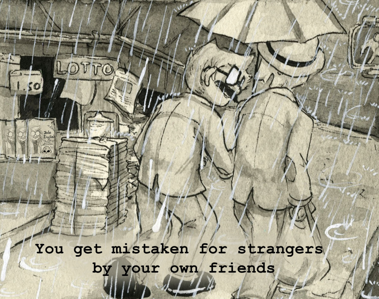 orangelemonart:  Mistaken For Strangers- The National Companion to this piece from three years ago Sorry this couldn’t be done as an audio post, tumblr said lyricstucks have no rights.  