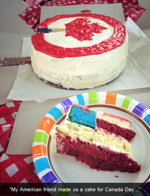 naamahdarling:coffeeandcockatiels:kidd3rd:Have a Canadian cake with a slice of freedombwahahahaoh my