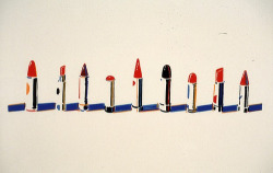 fuckyeahvintage-retro:  Lipstick Row, 1970-71 - Art by Wayne Thiebaud. 