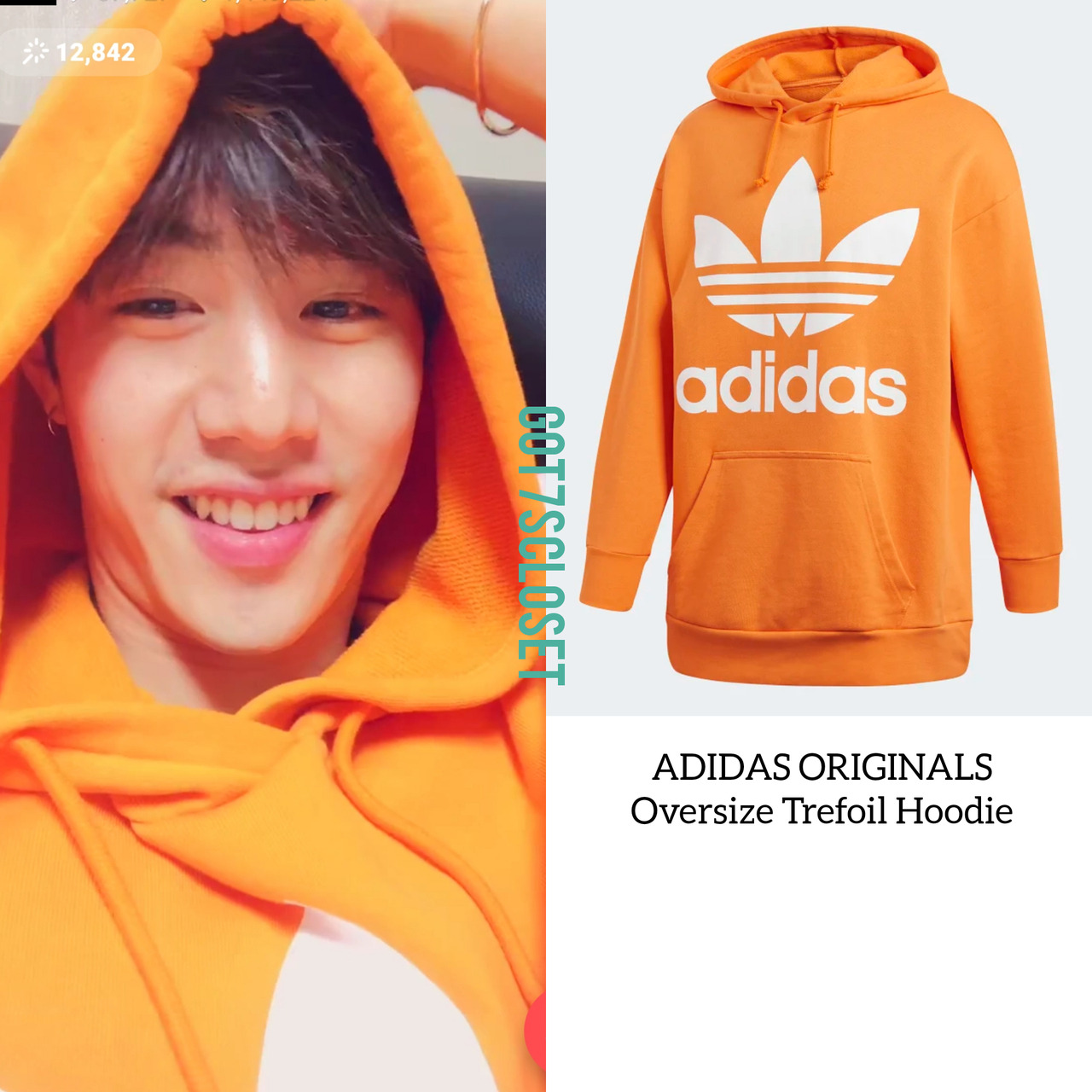 adidas oversized hoodie orange