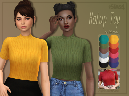 trillyke: Holup TopA knitted and slim, short-sleeve top for your simmies, inspired by this lovely to