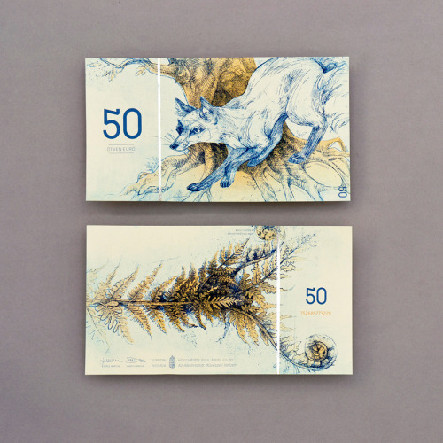 escapekit:Concept for the Hungarian euroBudapest-based graphic designer Barbara Bernát has conceptualized gorgeous bank note designs for her MA degree project at the University of West Hungary.Escape Kit / Twitter / Subscribe