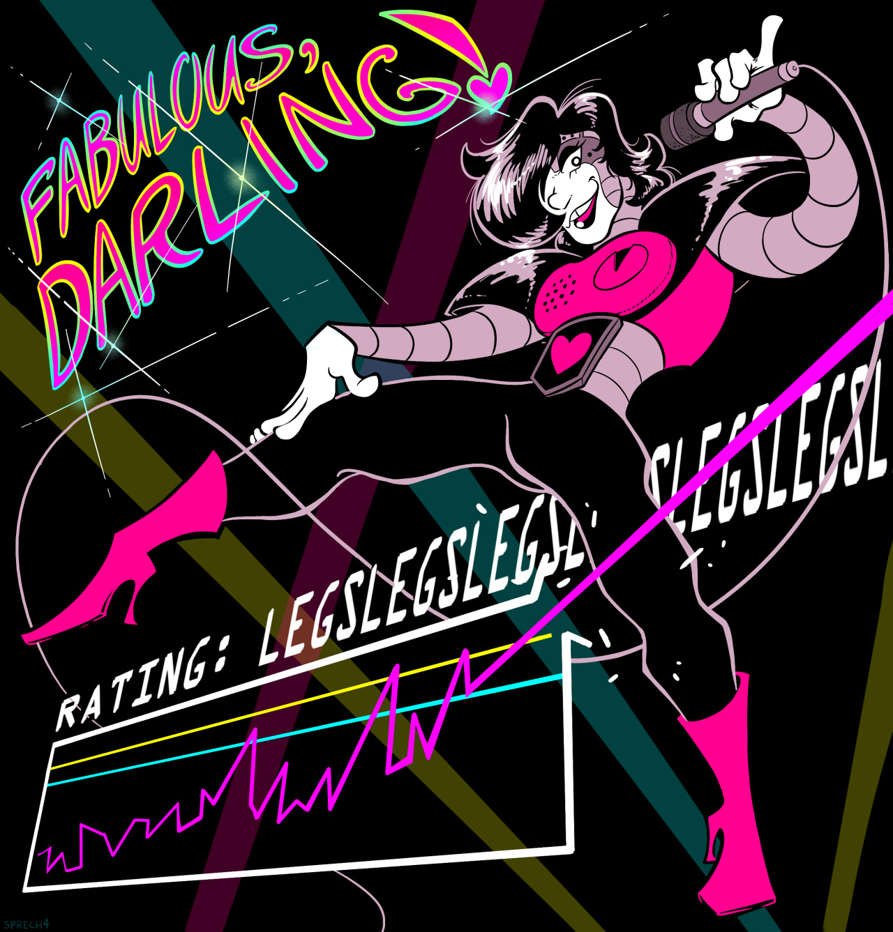 armisael:  a commission i got of mettaton (or should i say…MEttaton. because hes