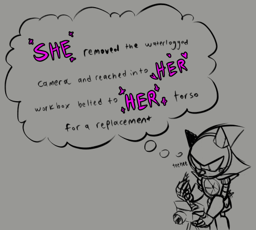Read @borrelia's Transfem Metal Sonic Fic And Thought It'd Pair Greatly With Another Transfem Legend