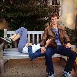 fishingboatproceeds:  Shailene and Ansel on the #tfios set in Pittsburgh. Such a long and wonderful journey to tonight.
