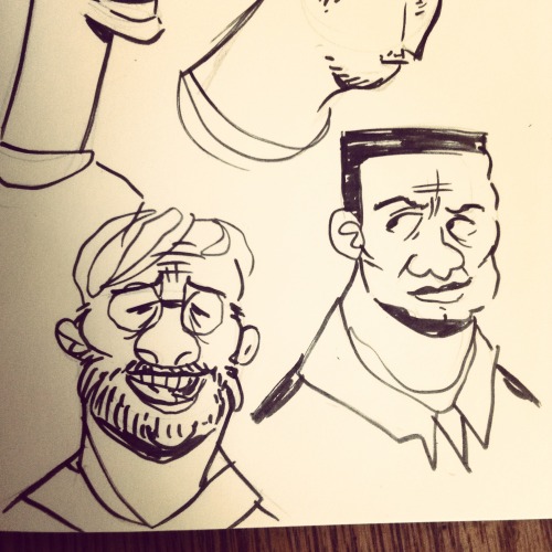 Drawings of people on the Humans of New York tumblr.