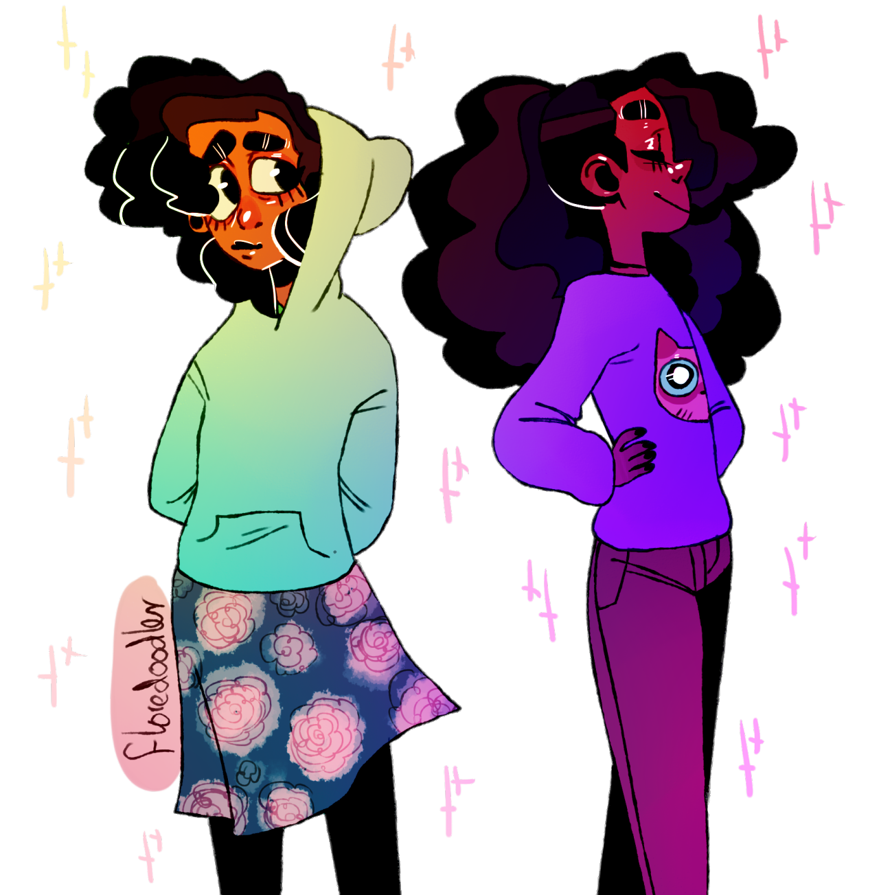 floredoodler:  some SU draws :’0speedpaint of the rupphire one