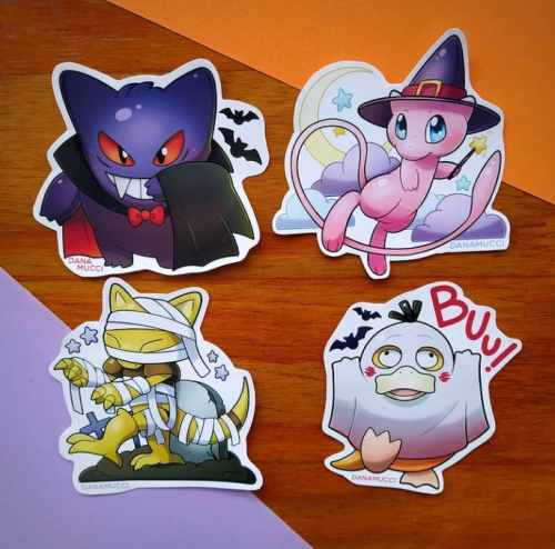 Pokemon sticker designs made by me for halloween !