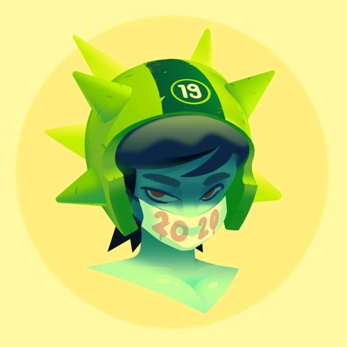 Covid cosplay . . #characterdesign #face #facemask #head #helmet #virus #girl #illustration #2020 #a